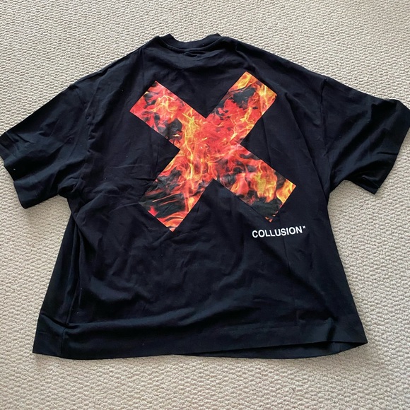 ASOS - Collusion Black Unisex T-Shirt - Picture 2 of 5